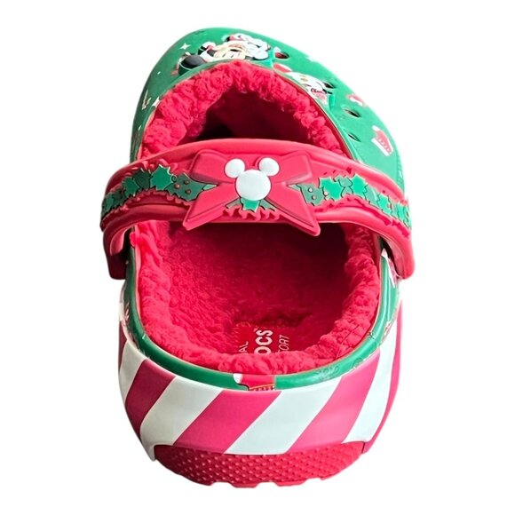 Crocs Mickey & Minnie Mouse Christmas Holiday Fleece Lined Clogs 210813-90H - Picture 4 of 13